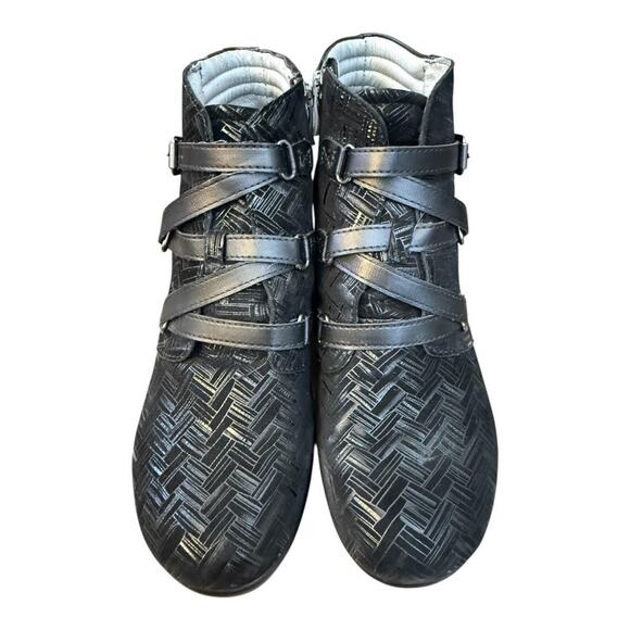 Alegria Indi Black Leather Bootie Women size 40 US 10 - Picture 3 of 7